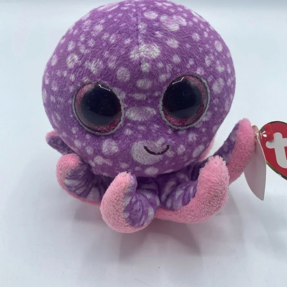 Ty Beanie Boos Legs the Octopus Style 36740 6” 15cm Beanie Baby Purple Pink